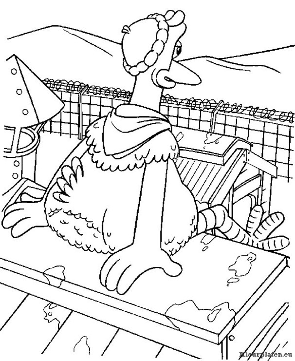Chicken run kleurplaten