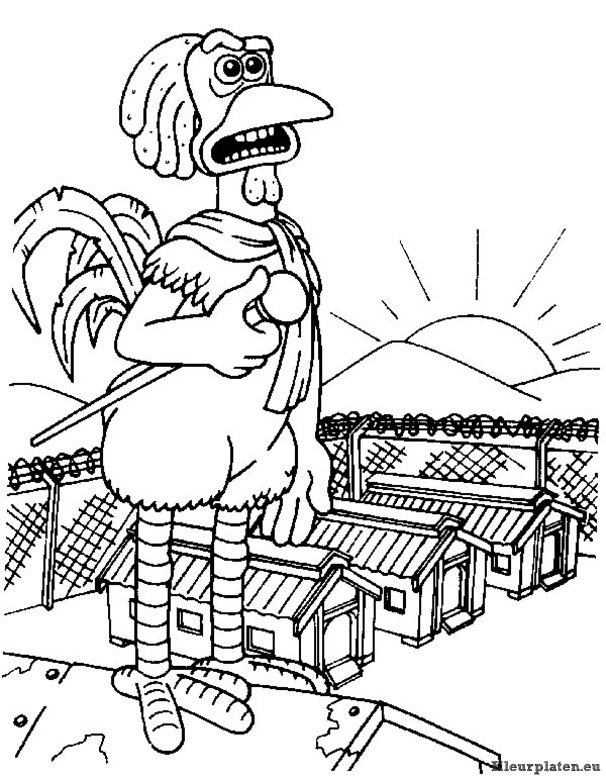 Chicken run kleurplaten