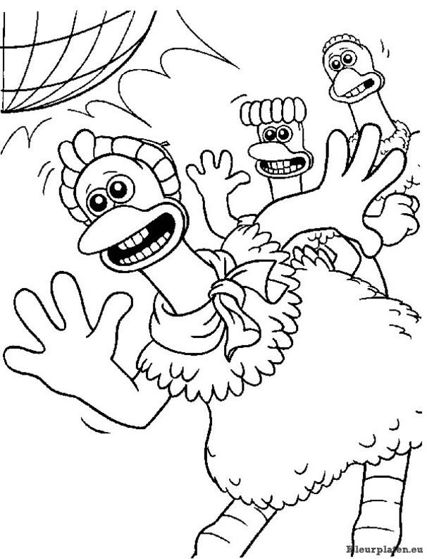 Chicken run kleurplaten