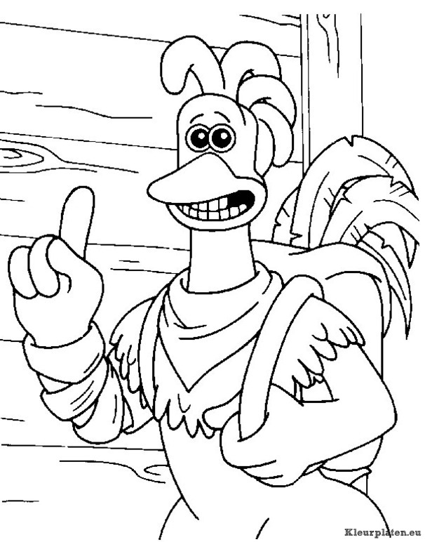 Chicken run kleurplaten