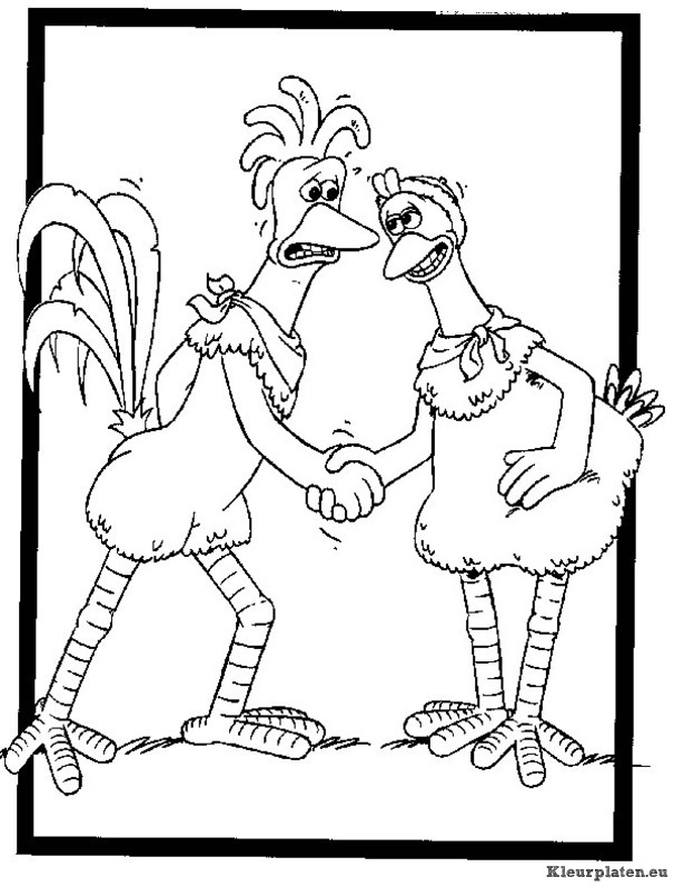 Chicken run kleurplaten