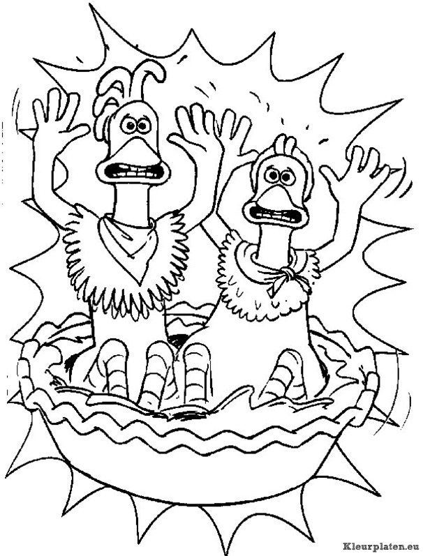 Chicken run kleurplaten