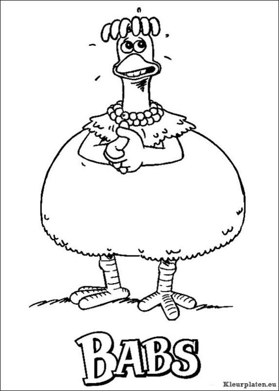 Chicken run kleurplaten