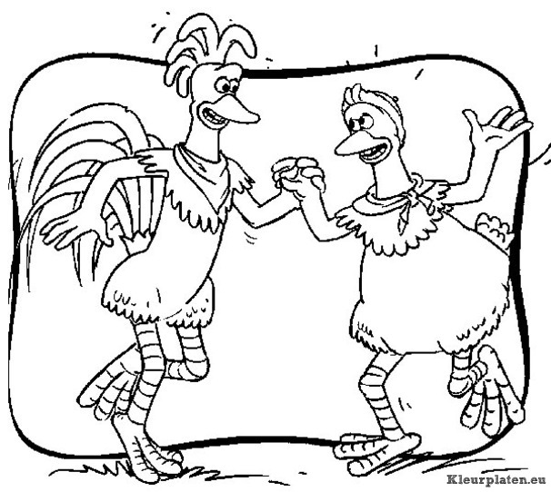 Chicken run kleurplaten