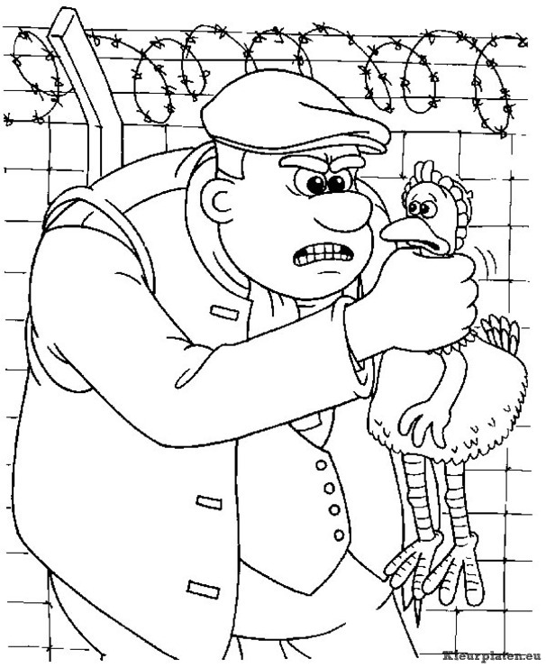 Chicken run kleurplaten