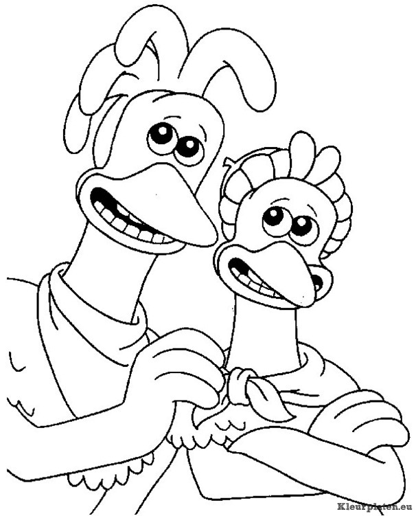 Chicken run kleurplaten