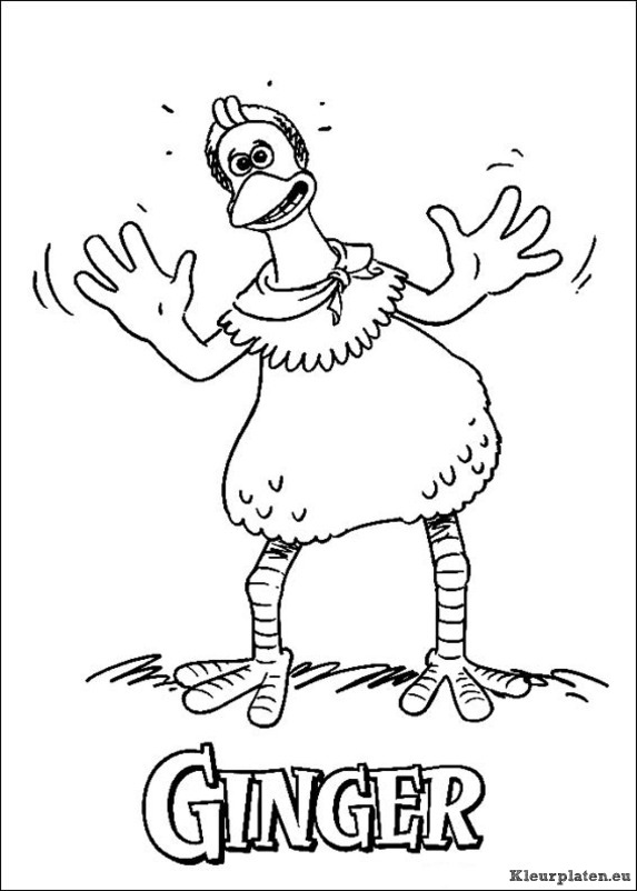 Chicken run kleurplaten