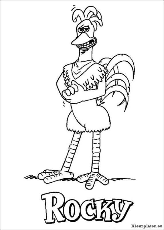 Chicken run kleurplaten