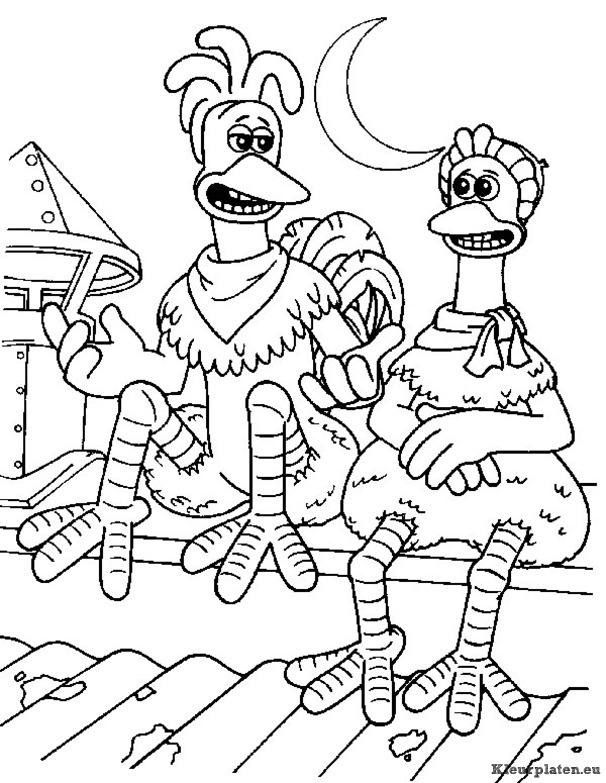 Chicken run kleurplaten
