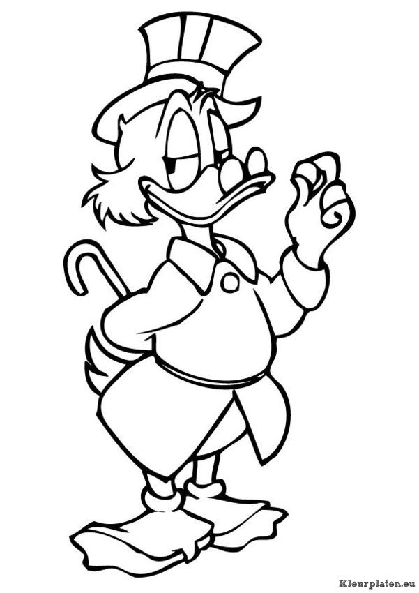 Dagobert duck kleurplaten