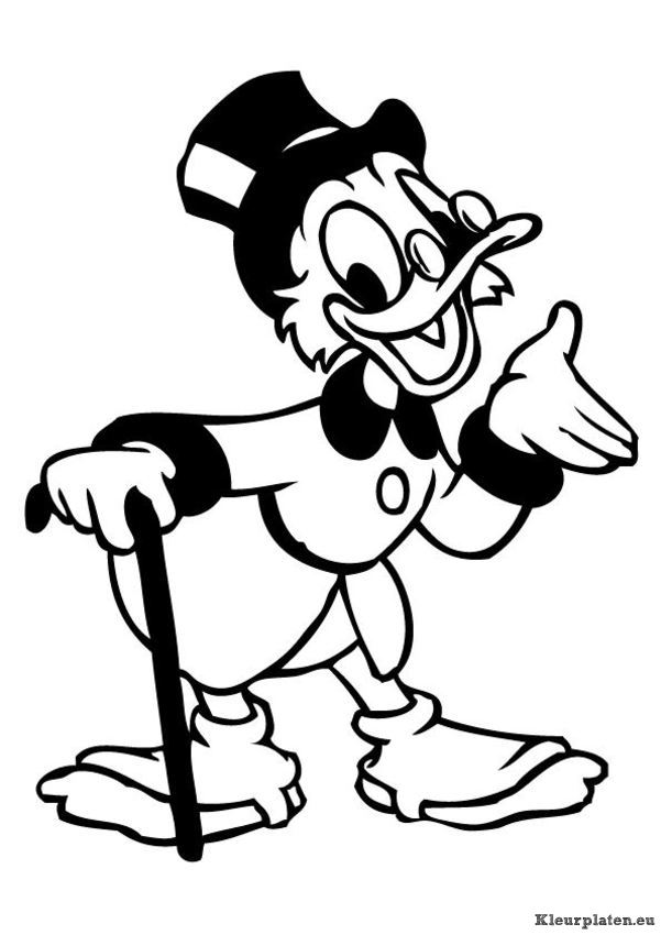 Dagobert duck kleurplaten