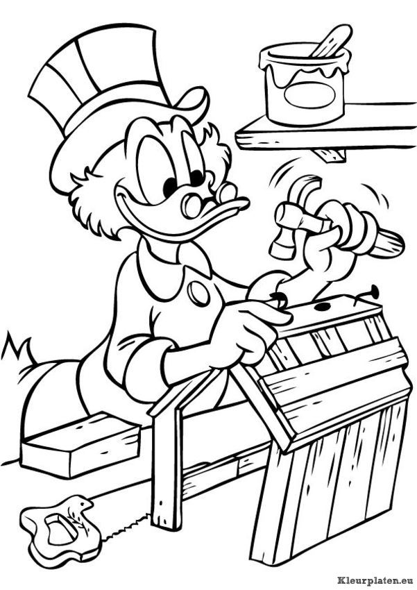 Dagobert duck kleurplaten