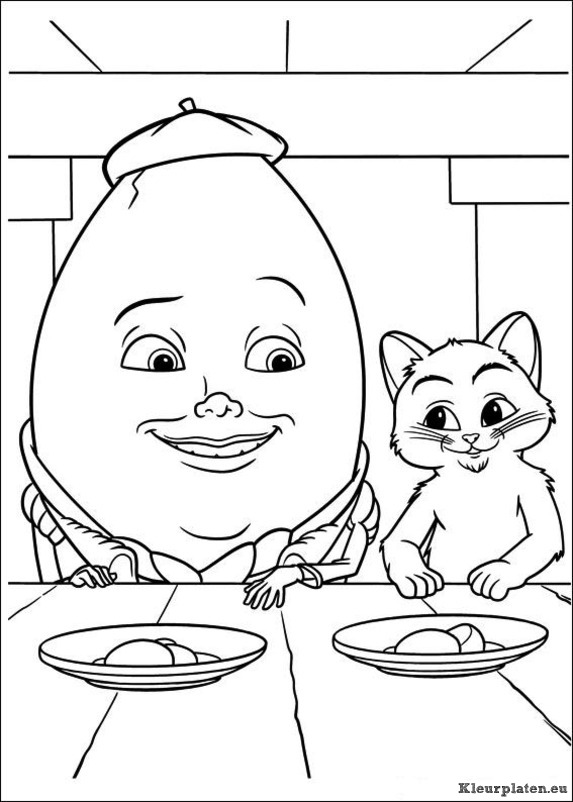 De gelaarsde kat kleurplaten
