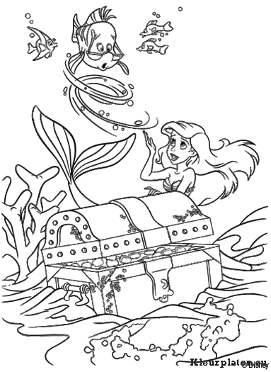 De kleine zeemeermin kleurplaten
