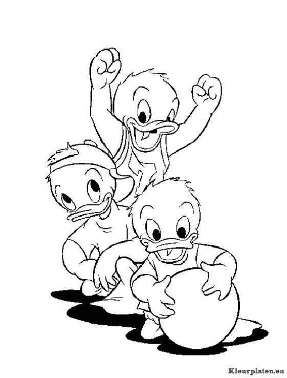 Donald duck kleurplaten