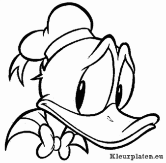 Donald duck kleurplaat