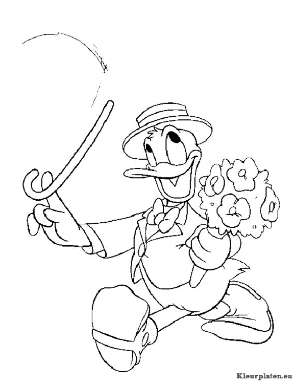 Donald duck kleurplaten