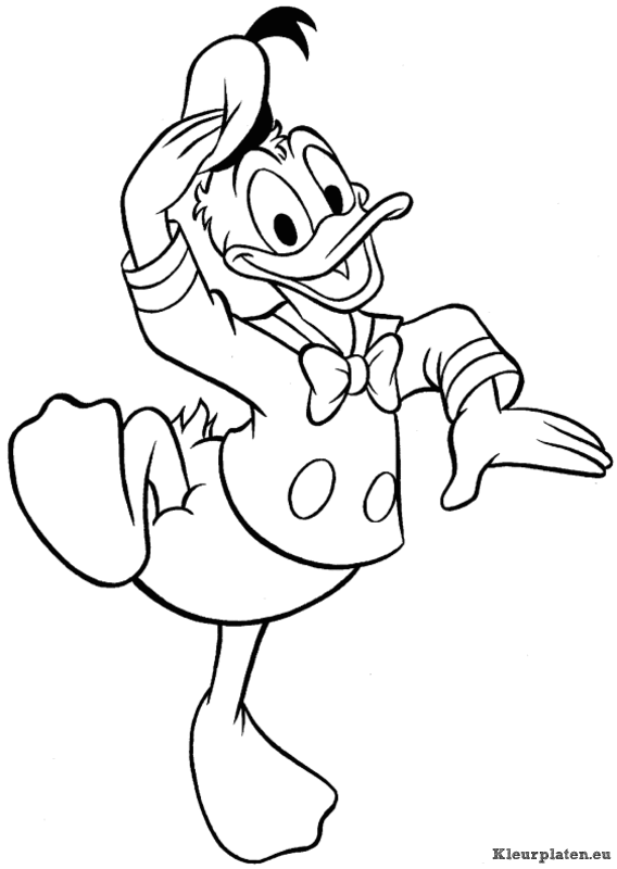 Donald duck kleurplaten