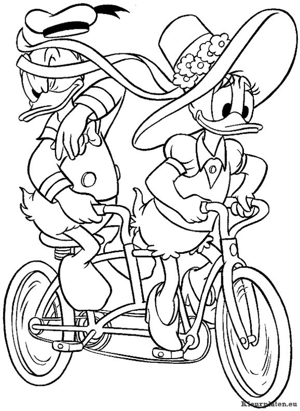Donald duck kleurplaten