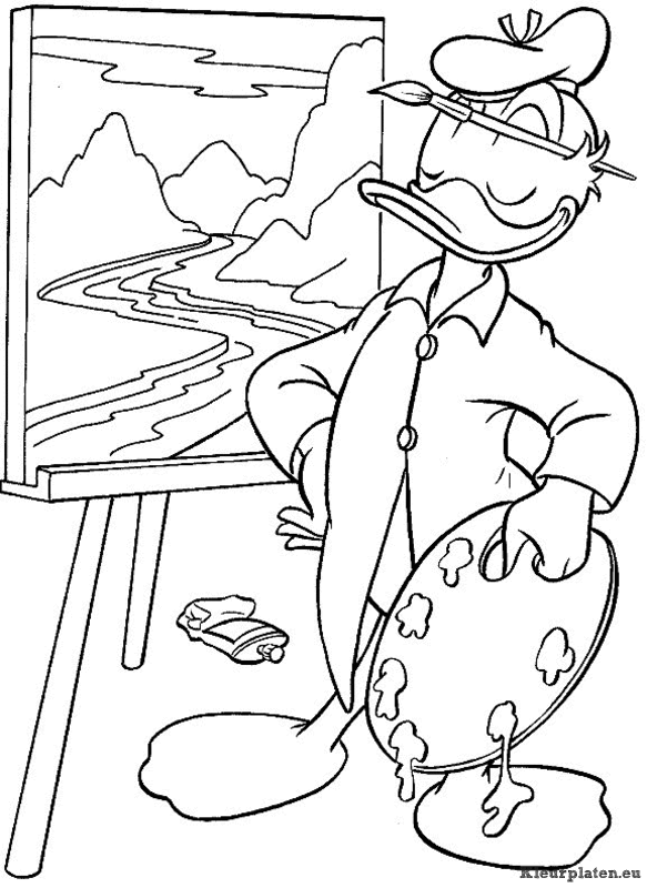 Donald duck kleurplaten