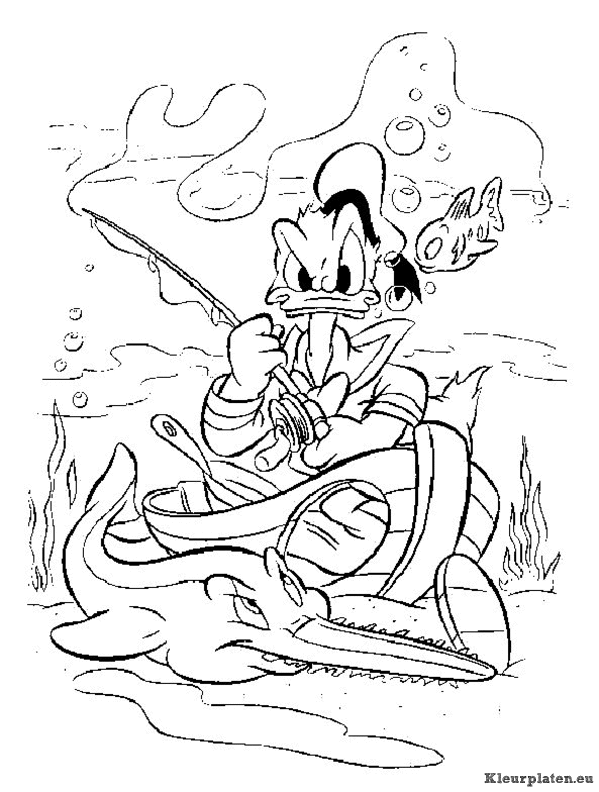 Donald duck kleurplaten