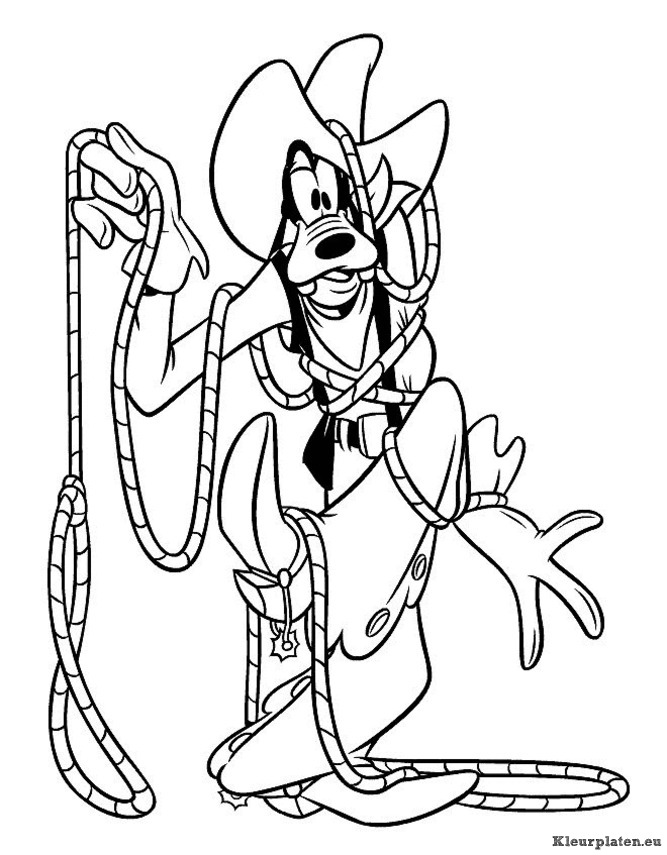 Goofy kleurplaten