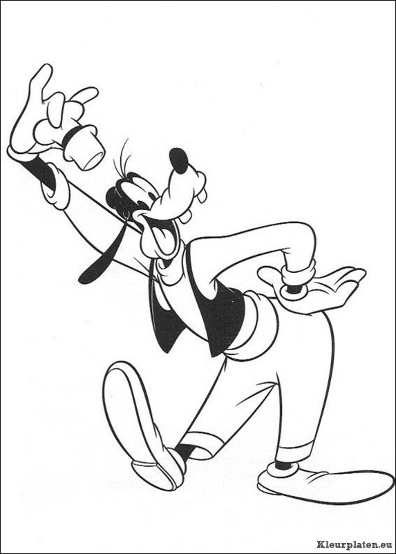 Goofy kleurplaat