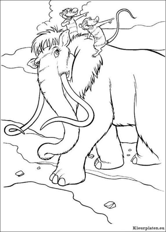 Ice age 2 kleurplaten