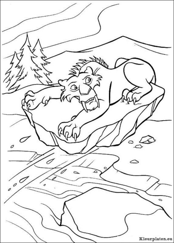 Ice age 2 kleurplaten