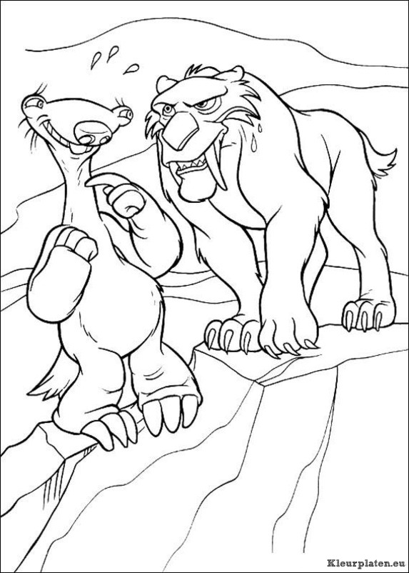 Ice age 2 kleurplaten