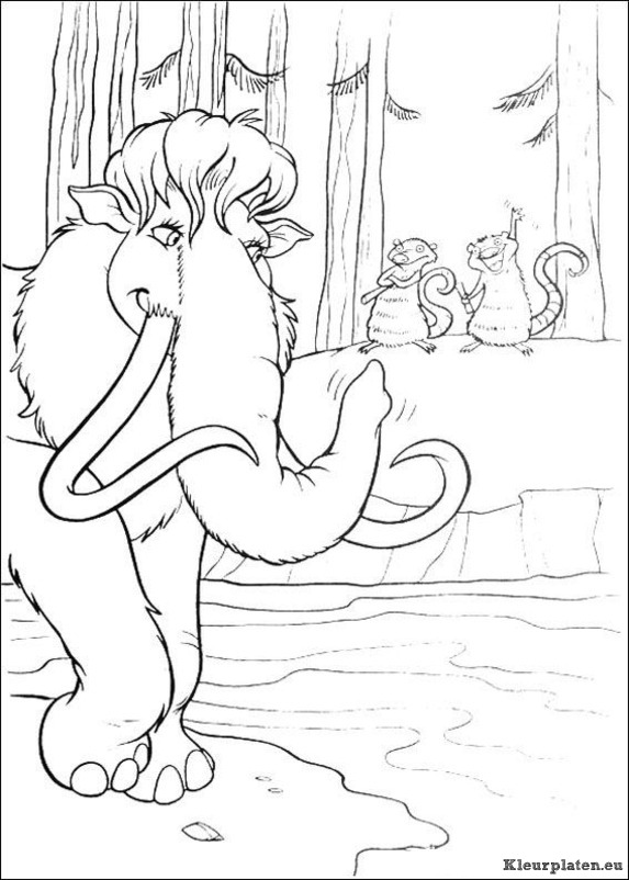 Ice age 2 kleurplaten