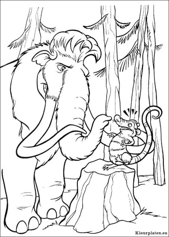 Ice age 2 kleurplaten