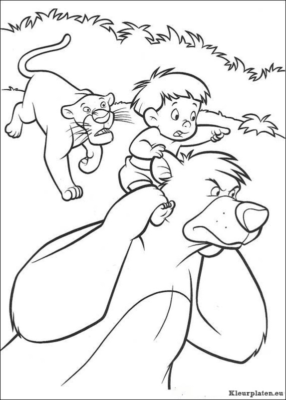 Jungle boek 2 kleurplaten