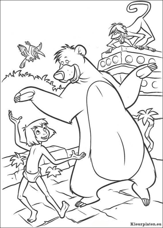 Jungle boek 2 kleurplaten