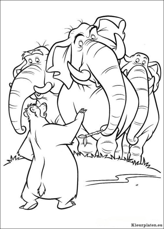 Jungle boek 2 kleurplaten