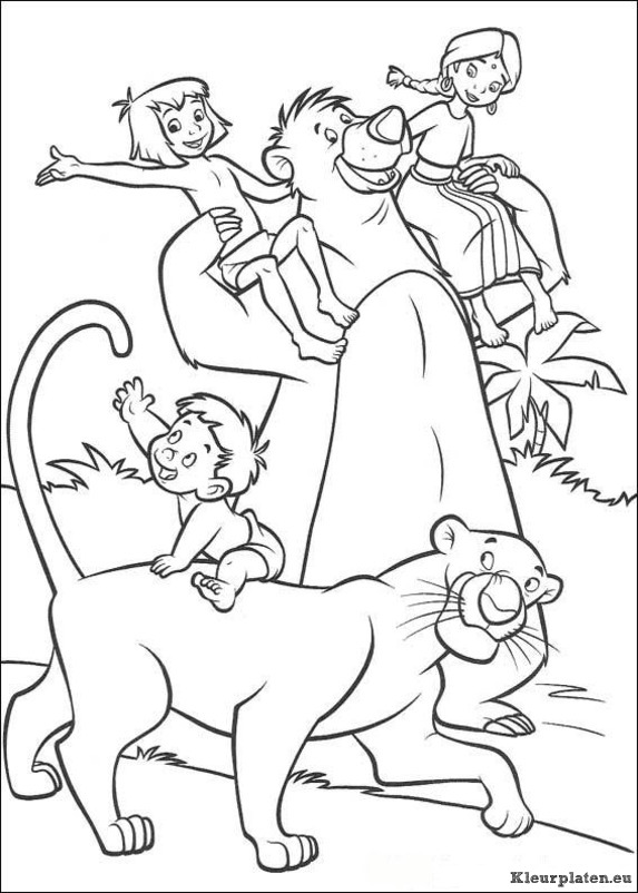 Jungle boek 2 kleurplaten