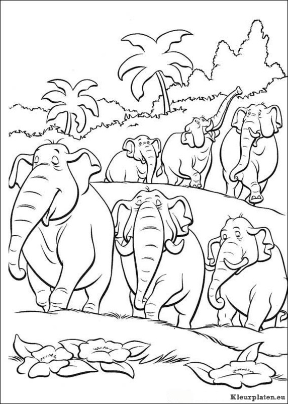 Jungle boek kleurplaten