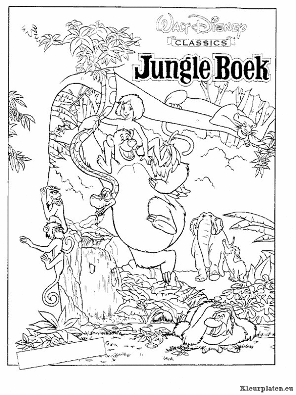 Jungle boek kleurplaat