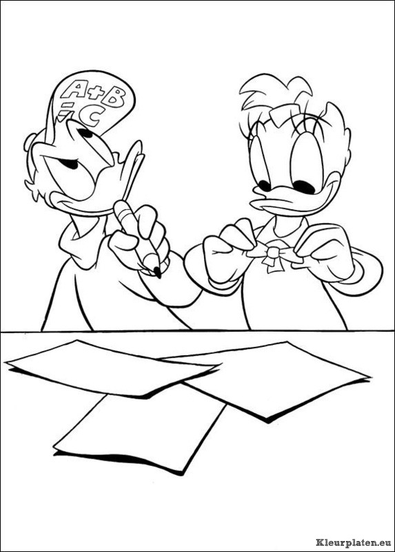 Katrien duck kleurplaten