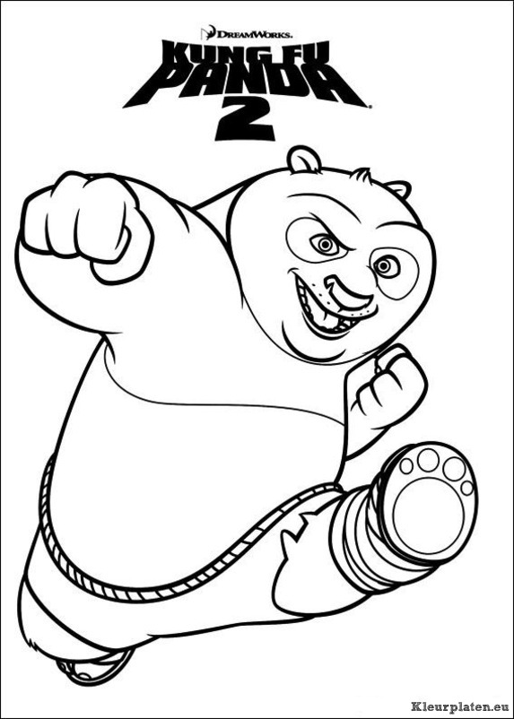 Kung fu panda 2 kleurplaat