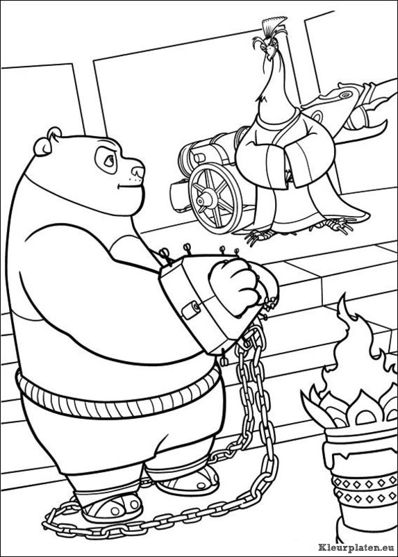 Kung fu panda 2 kleurplaten