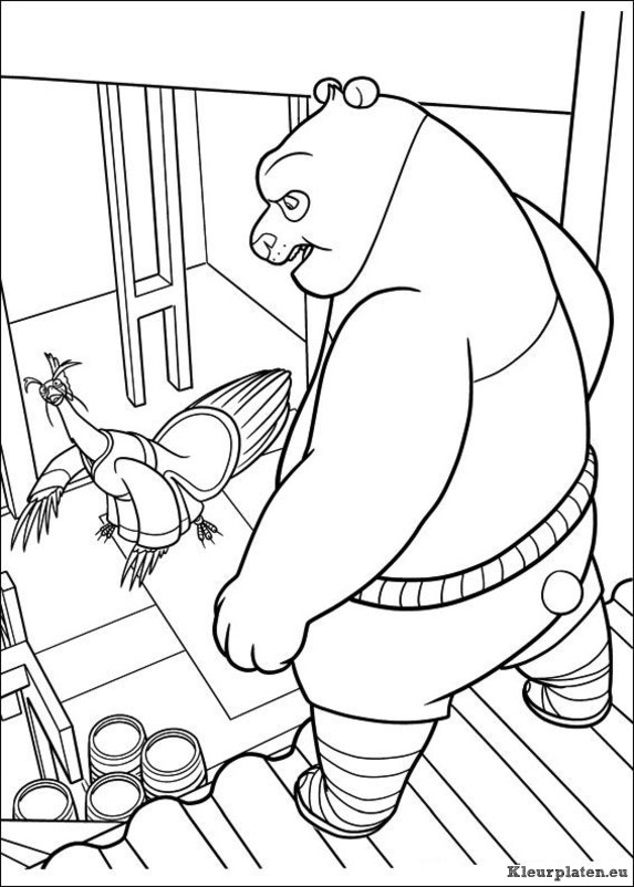 Kung fu panda 2 kleurplaten