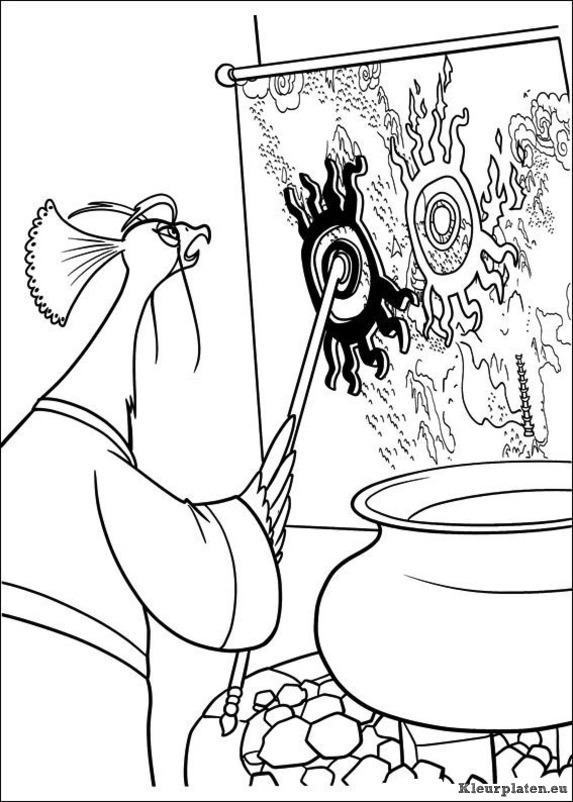 Kung fu panda 2 kleurplaten