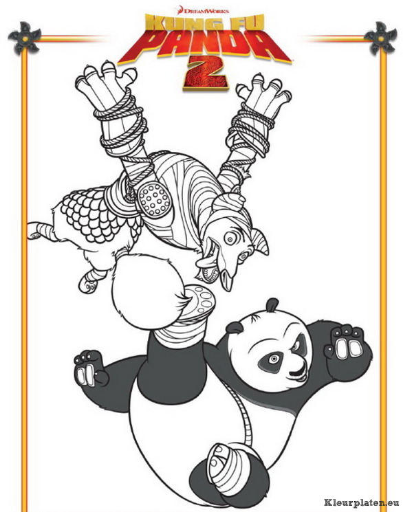 Kung fu panda 2 kleurplaten