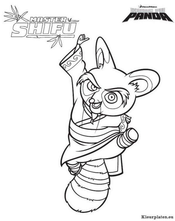 Kung fu panda kleurplaten