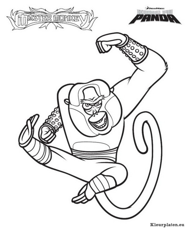 Kung fu panda kleurplaten