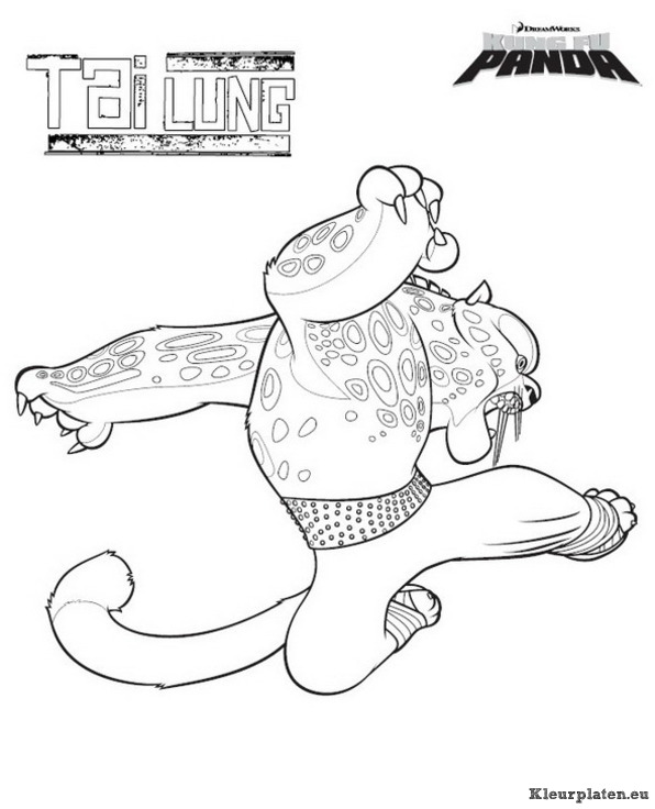 Kung fu panda kleurplaten