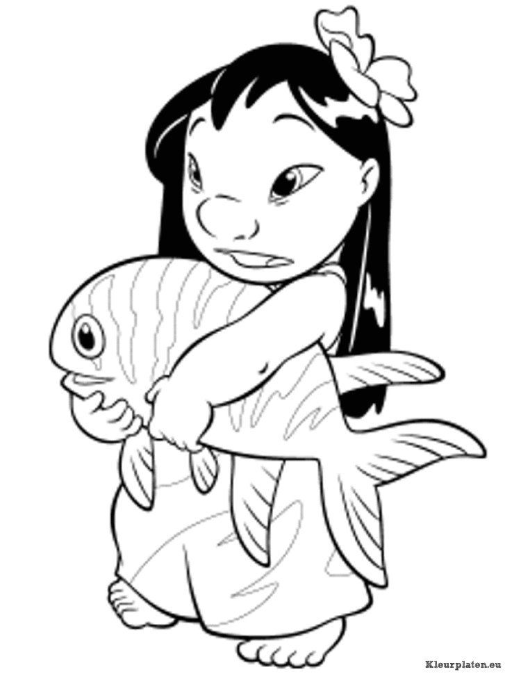 Lilo en stitch kleurplaten