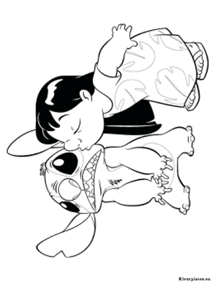 Lilo en stitch kleurplaten