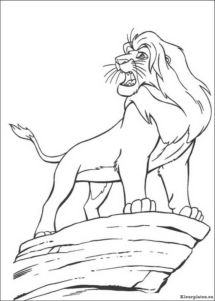 Lion king of de leeuwenkoning kleurplaat